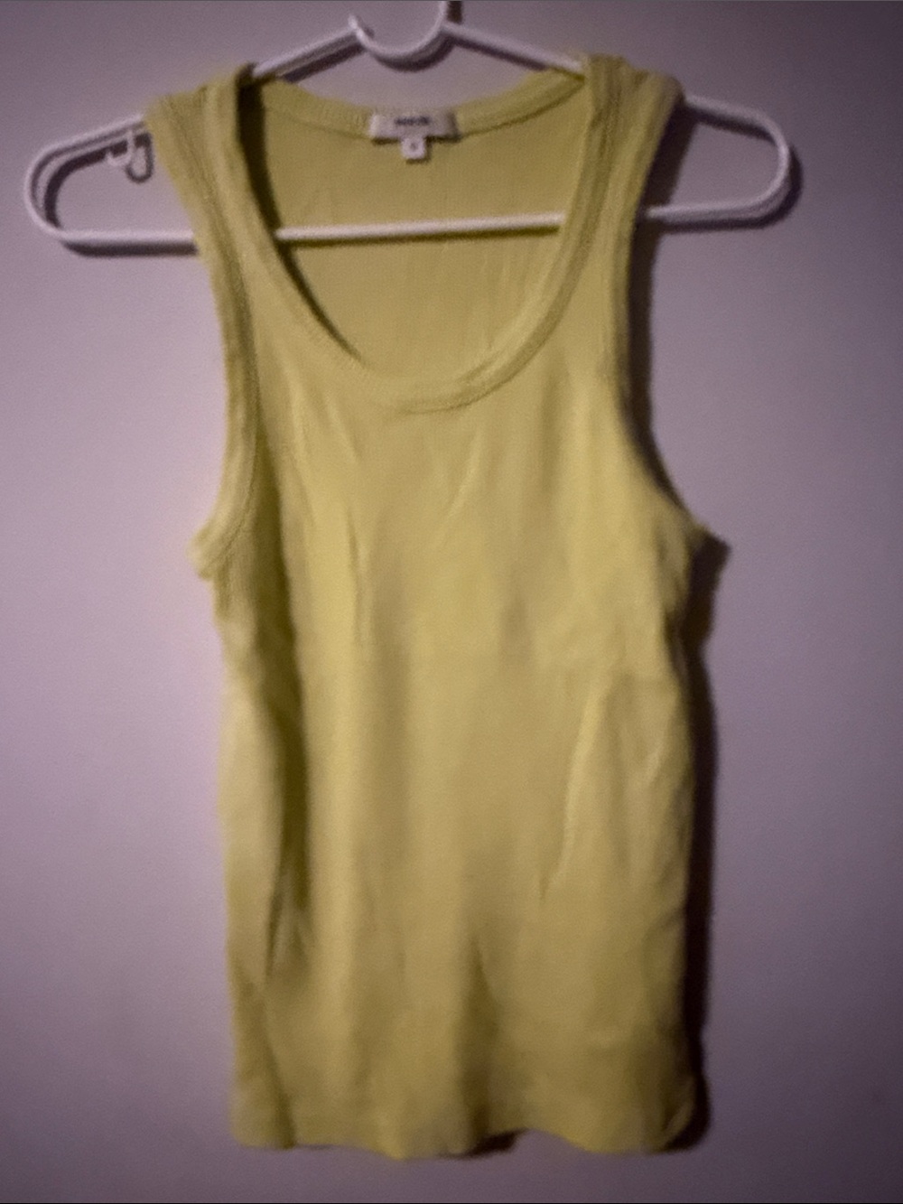 AGOLDE Lime Green Scoop Neck Tank Top